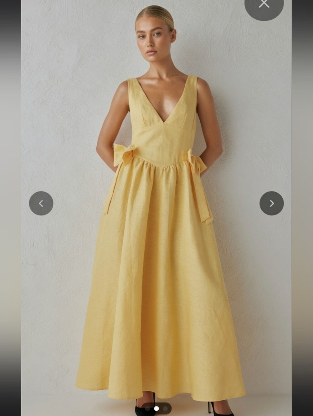 VRG GRL Daphne Linen Midi Sun Dress